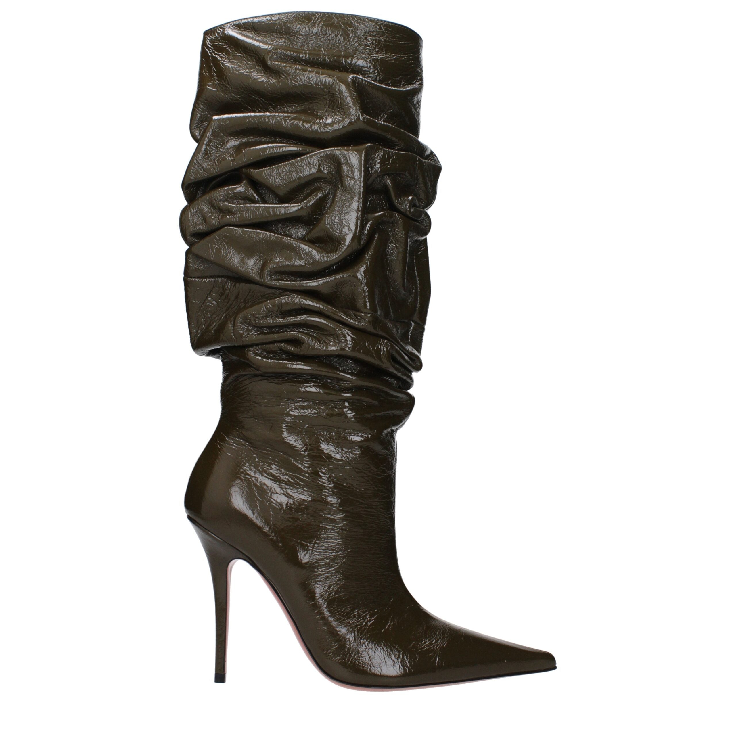 Green Leather Boots - ventzia
