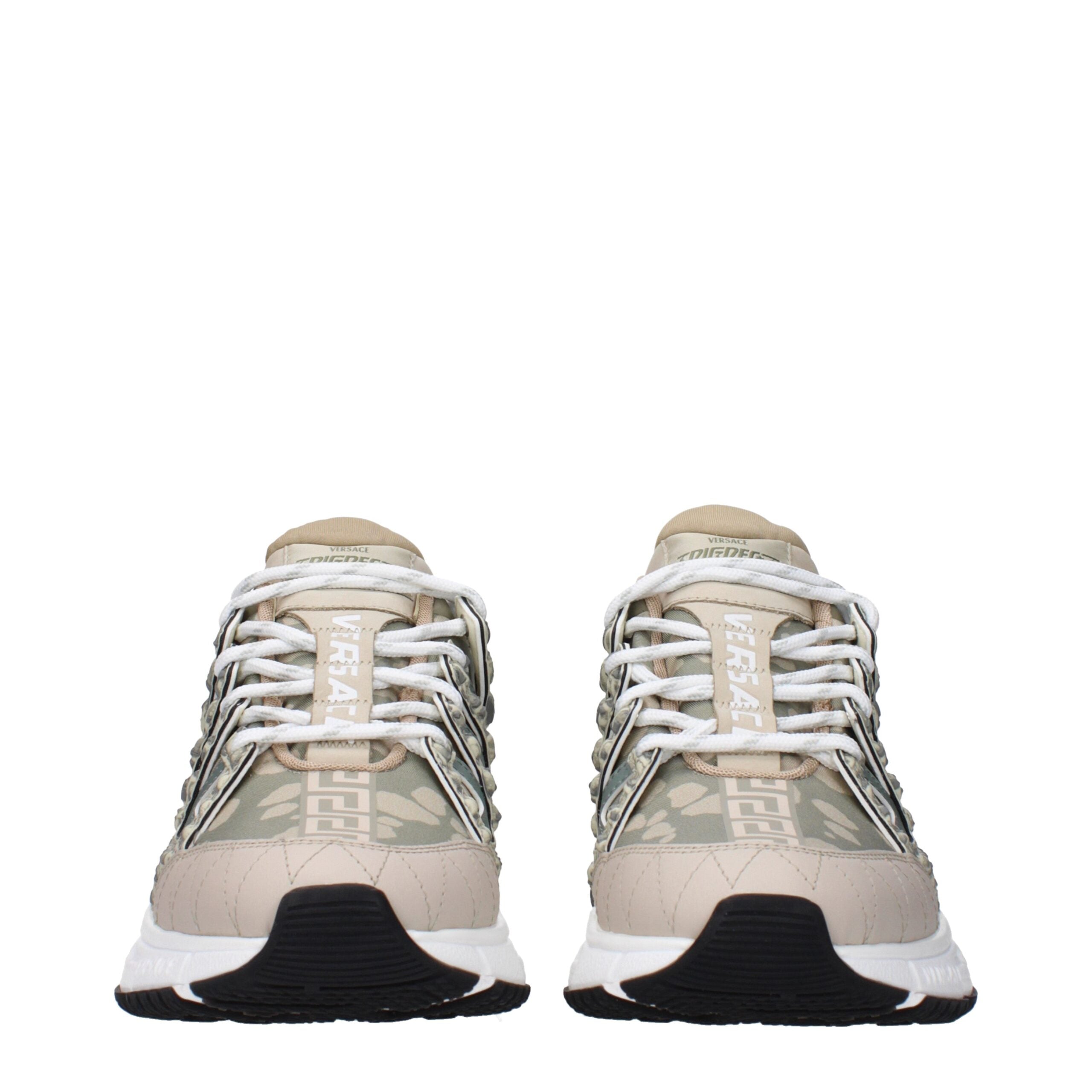 Green Fabric Low Top Sneakers - ventzia