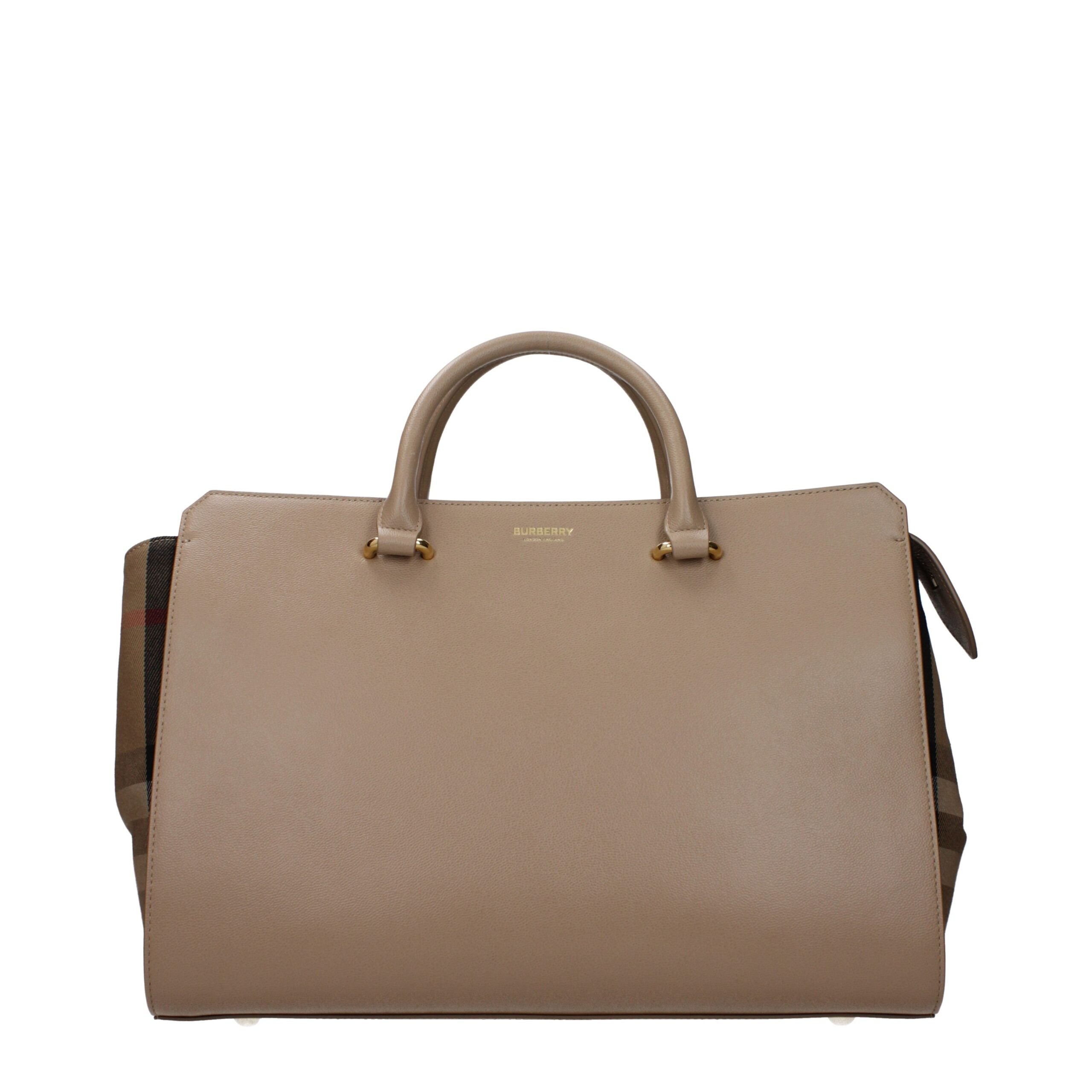 Beige Leather Handbag - ventzia