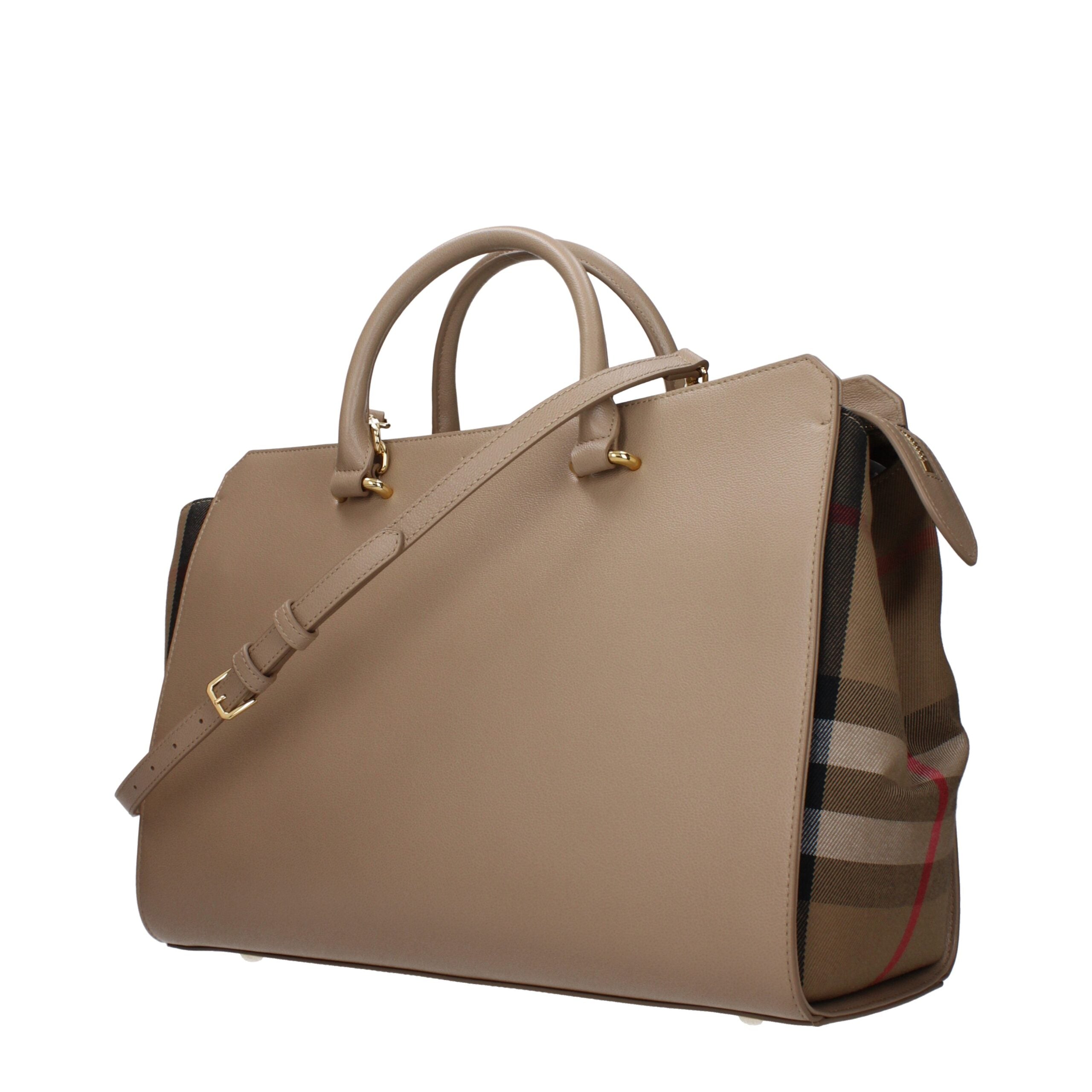 Beige Leather Handbag - ventzia