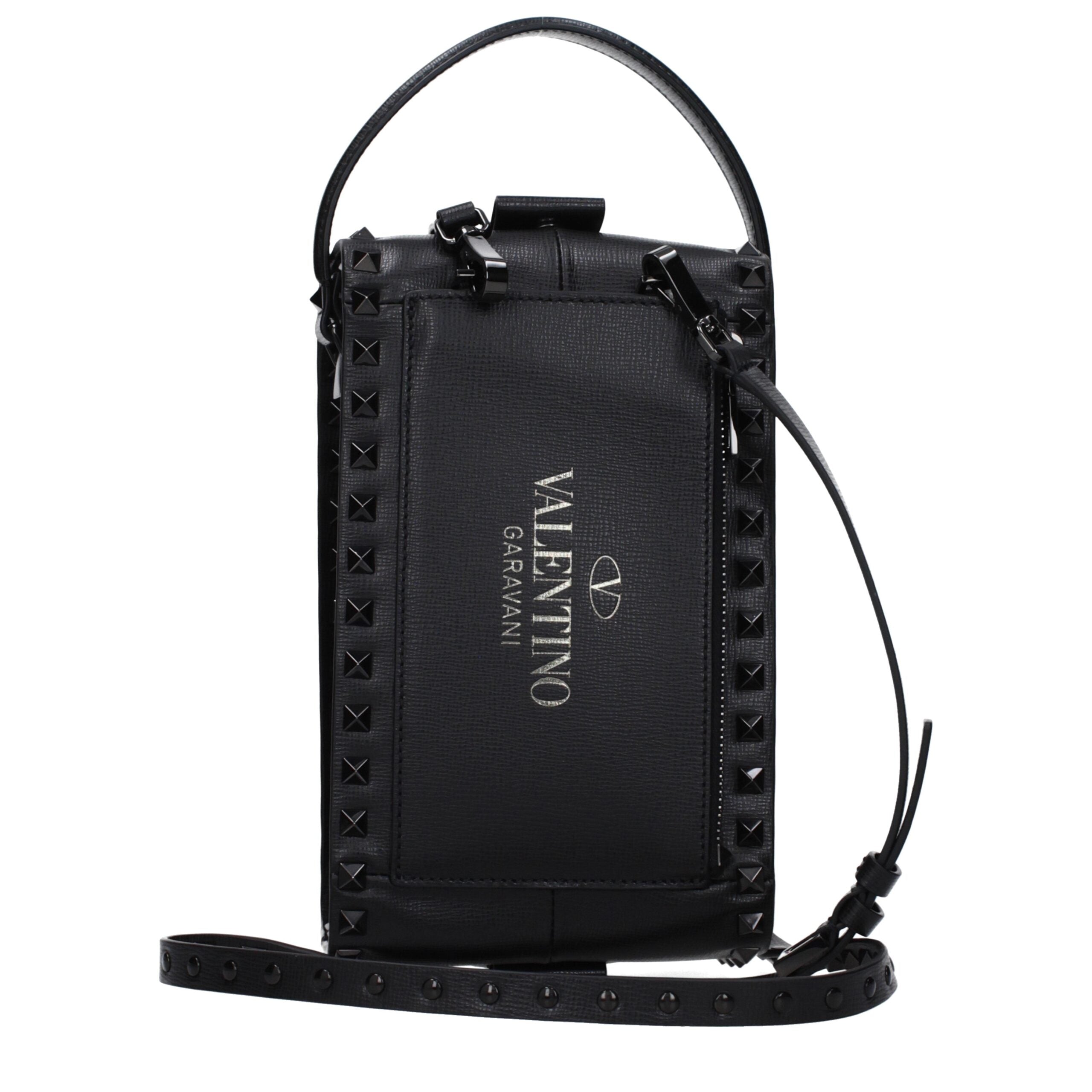 Black Leather Clutch Bag - ventzia