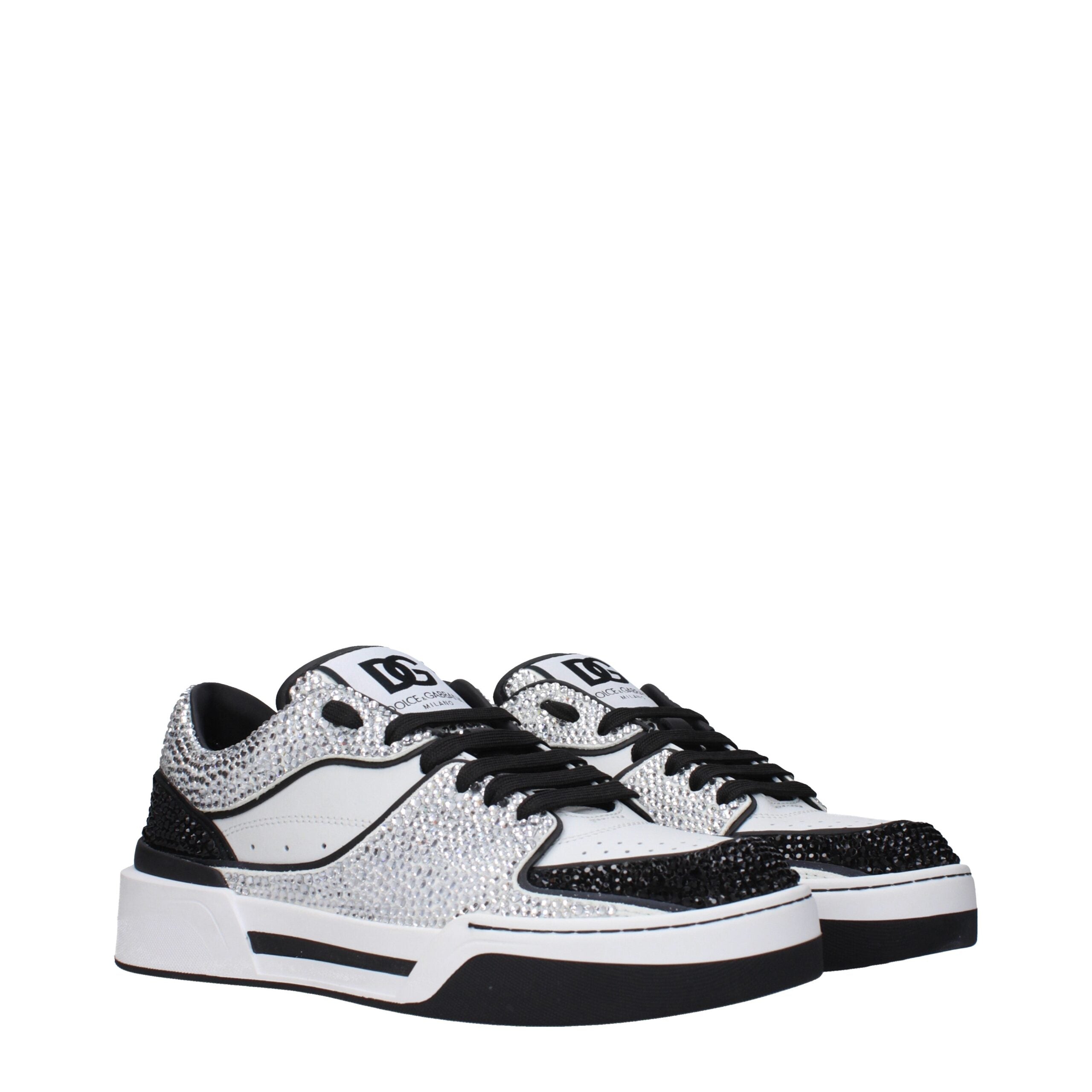 White Leather Low Top Sneakers - ventzia