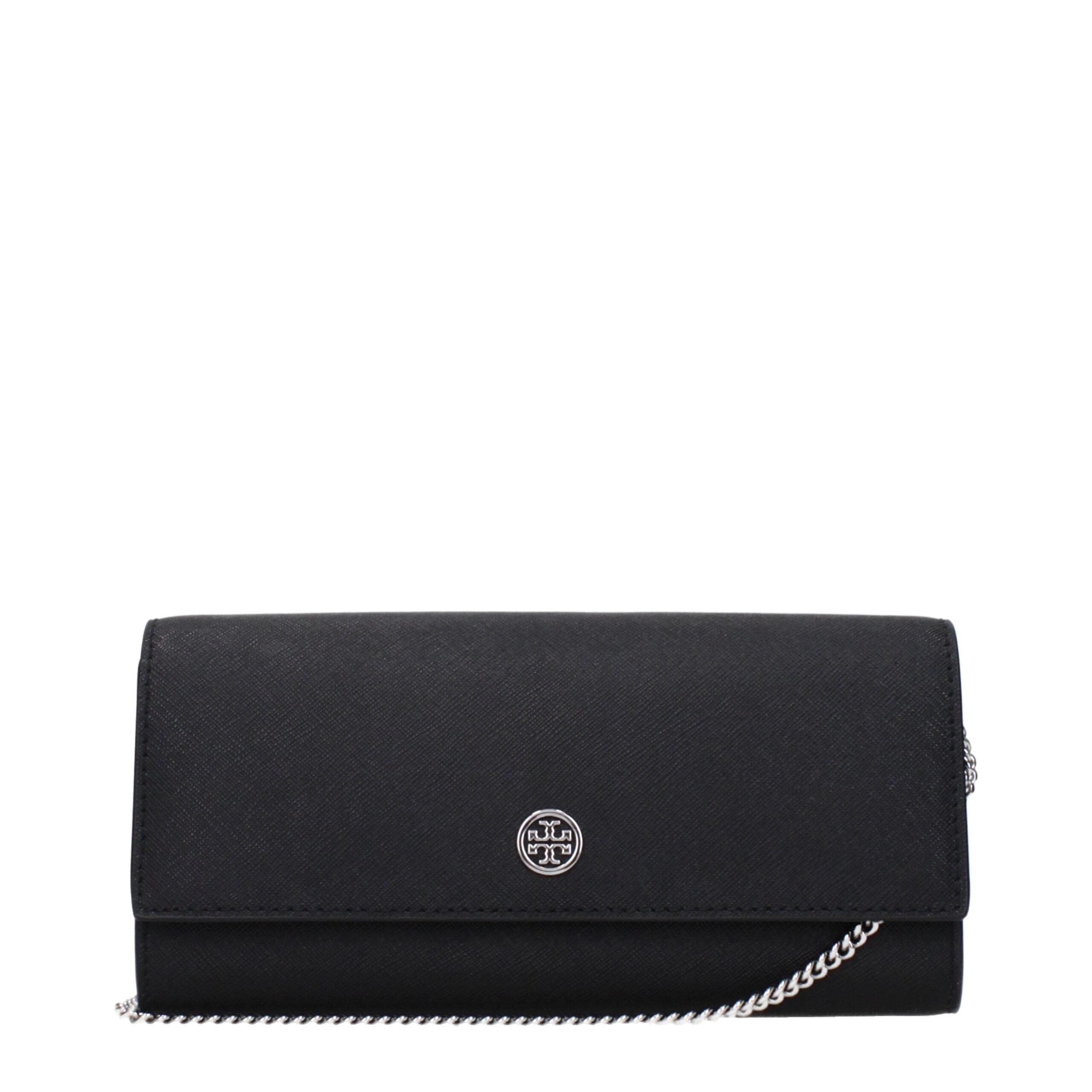 Black Leather Clutch Bag - ventzia