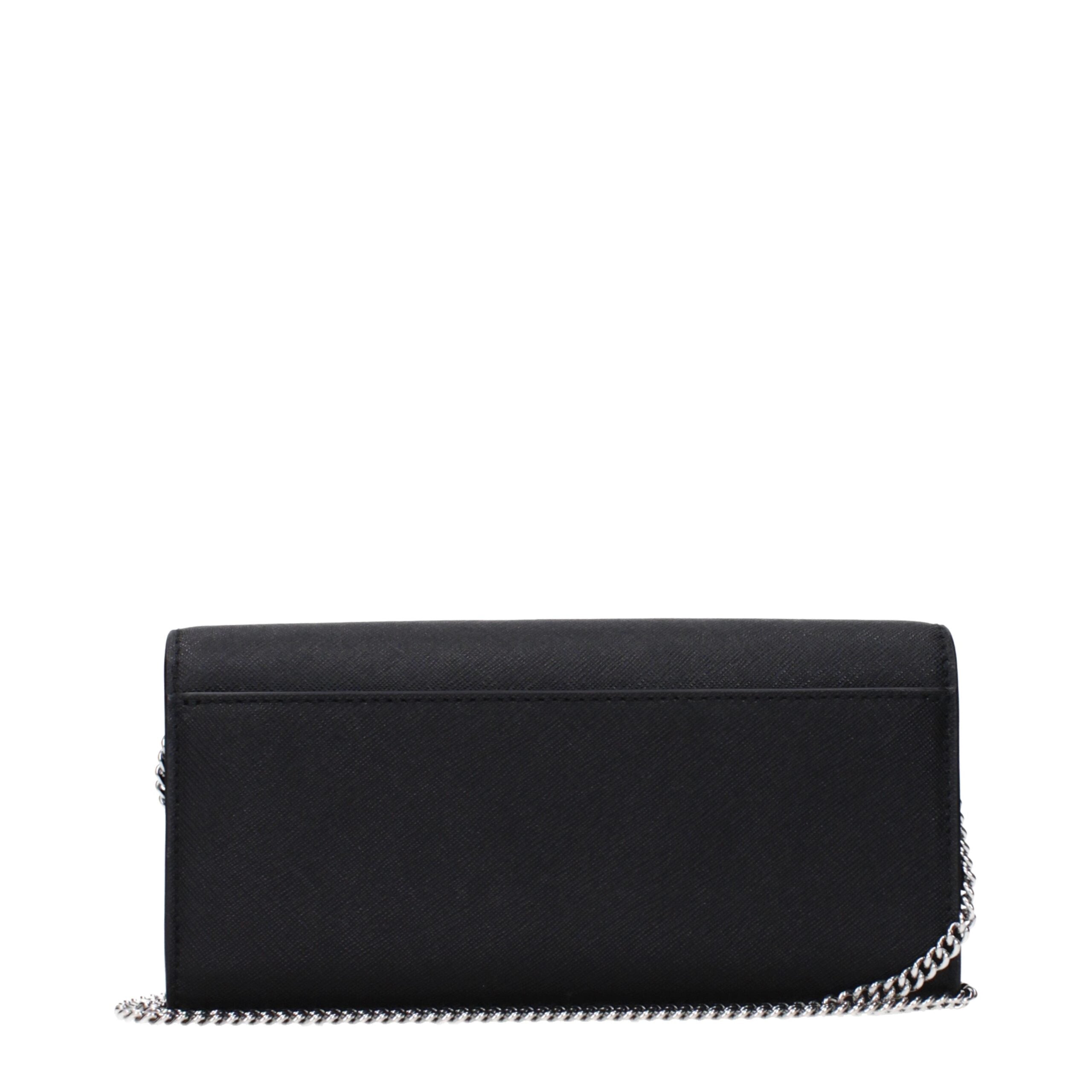 Black Leather Clutch Bag - ventzia