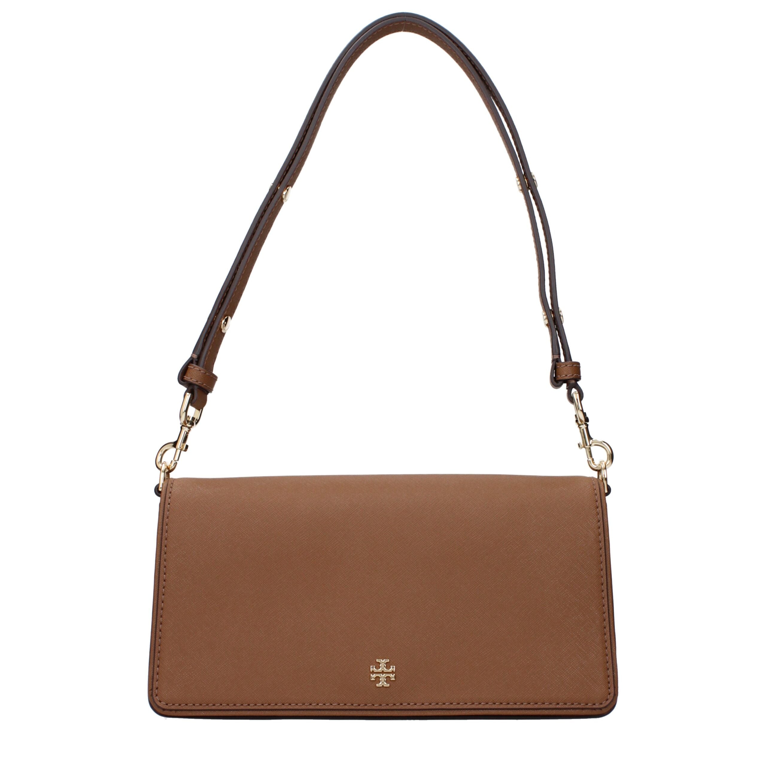 Brown Leather Shoulder Bag - ventzia