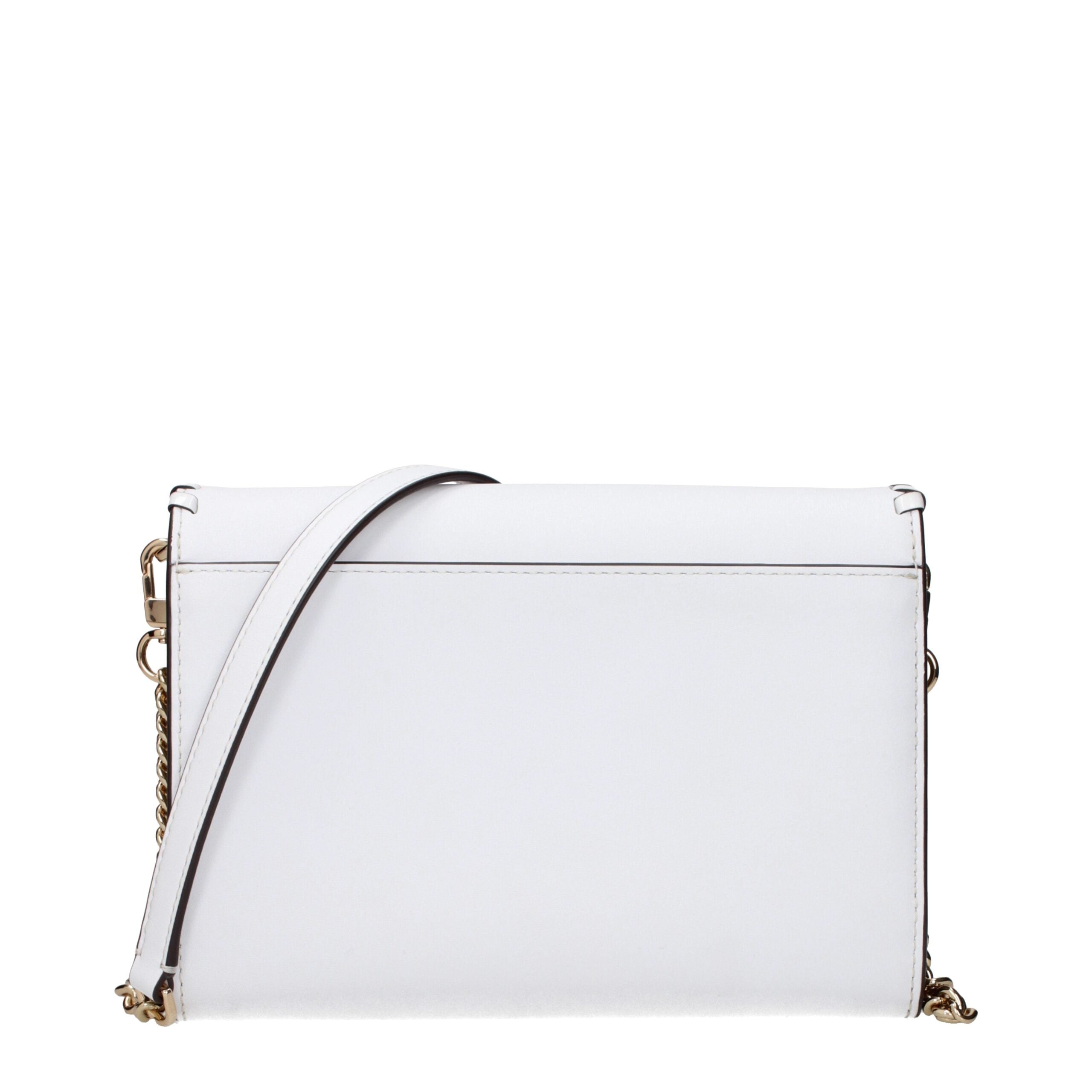 White Leather Clutch Bag - ventzia