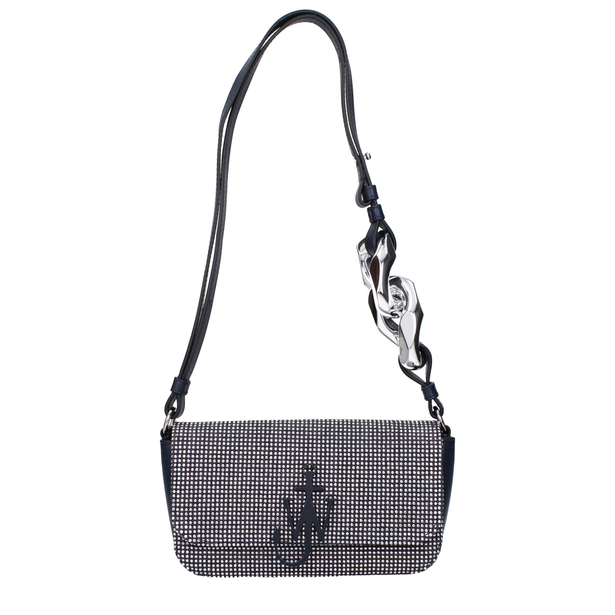 Blue Fabric Shoulder Bag - ventzia