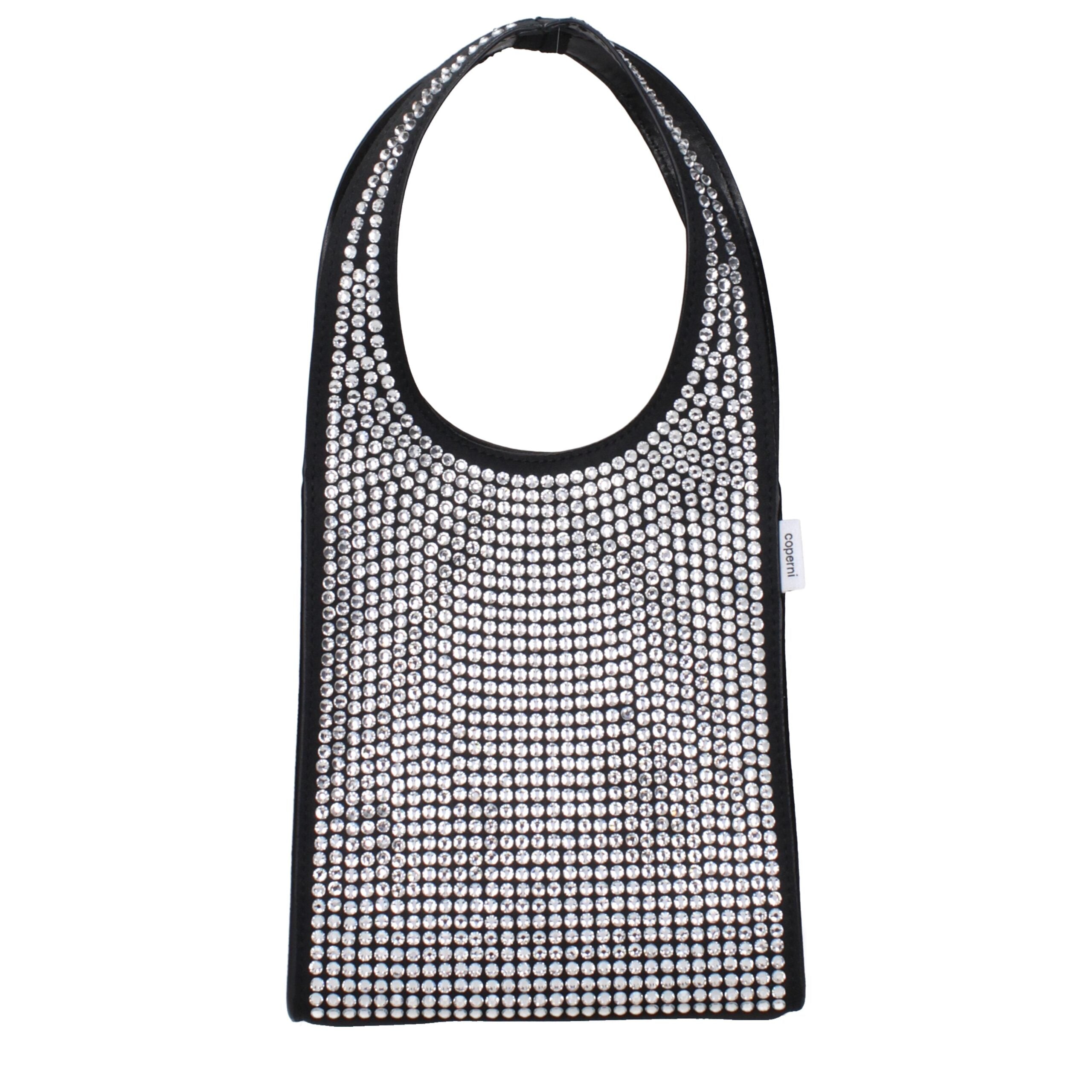 Black Fabric Handbag - ventzia