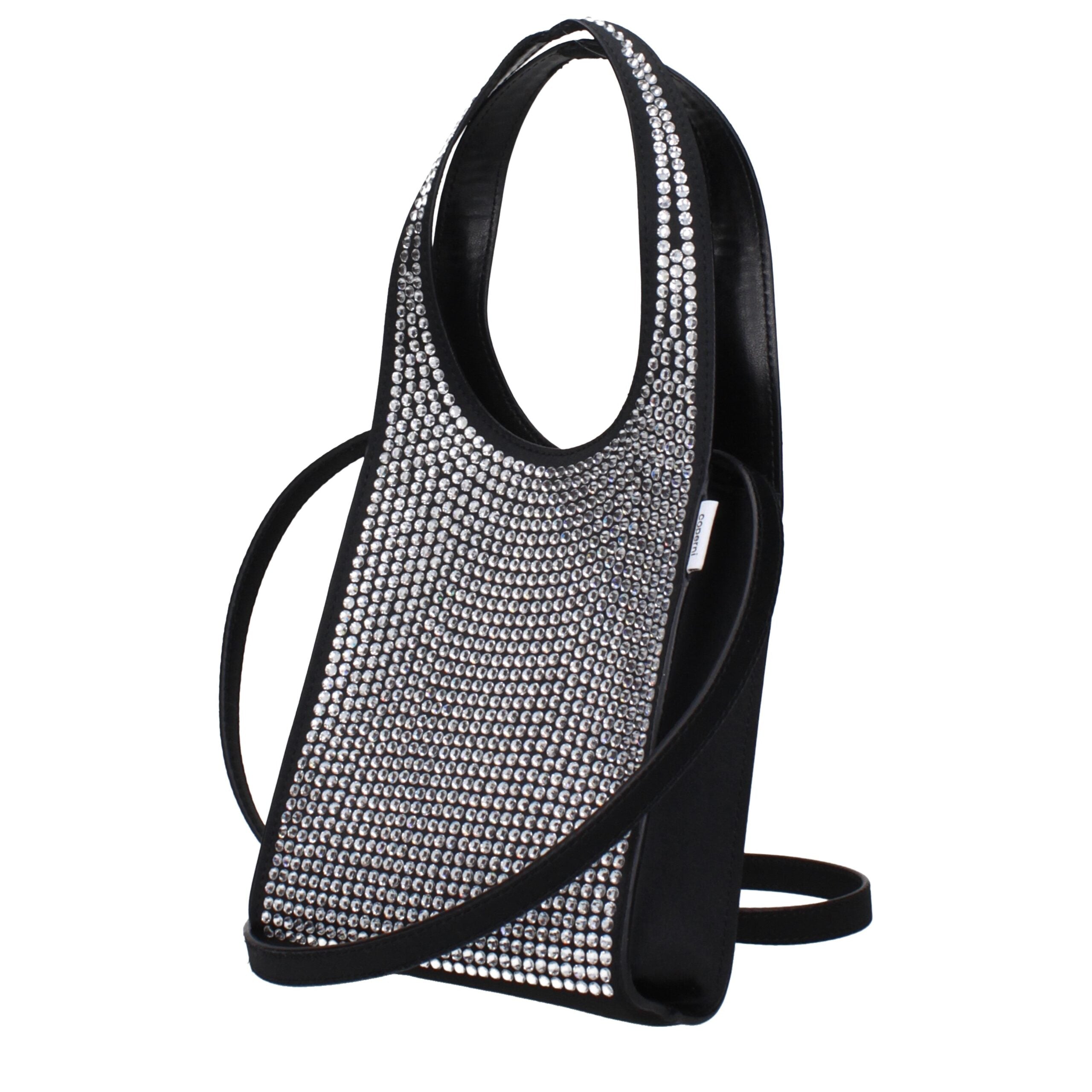 Black Fabric Handbag - ventzia