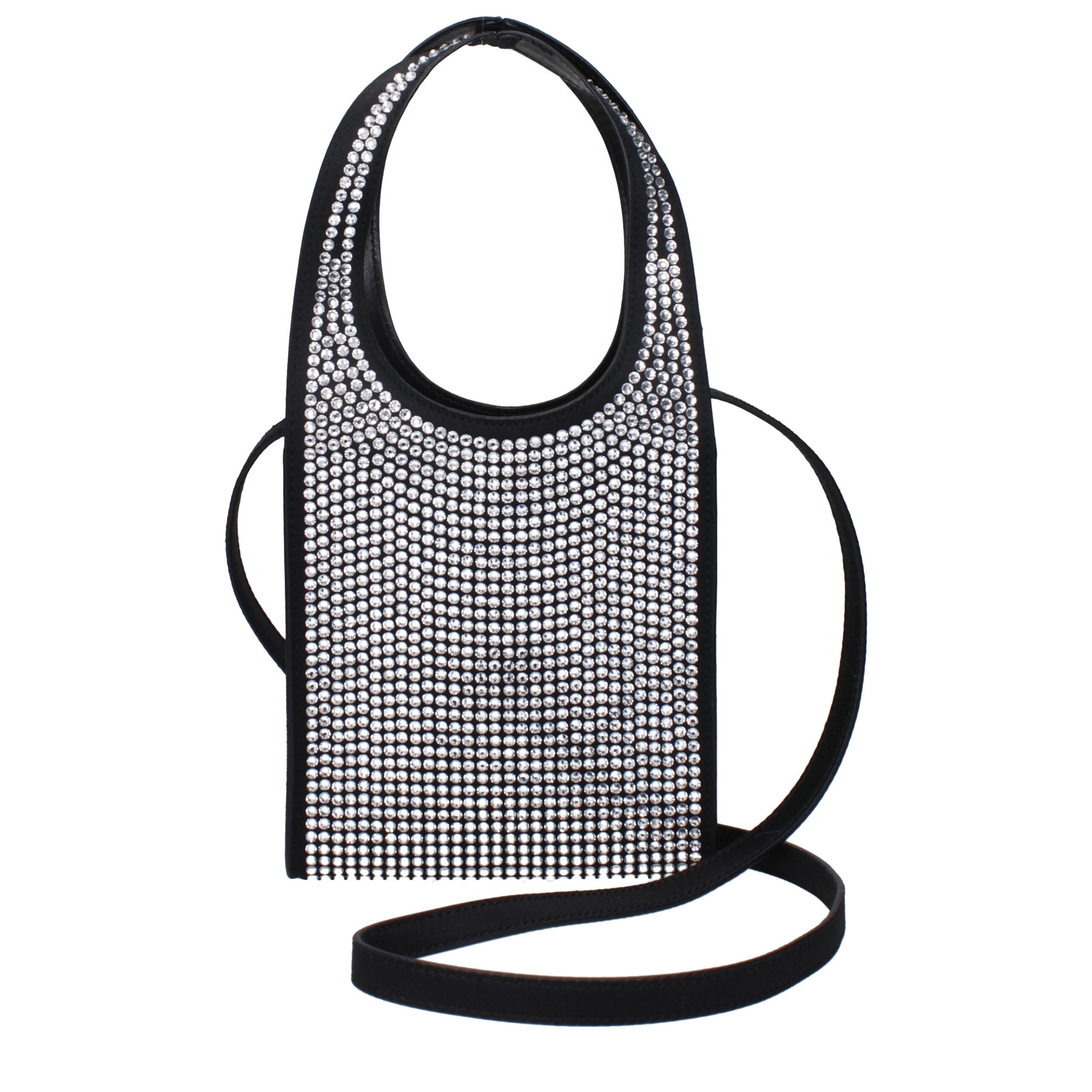 Black Fabric Handbag - ventzia