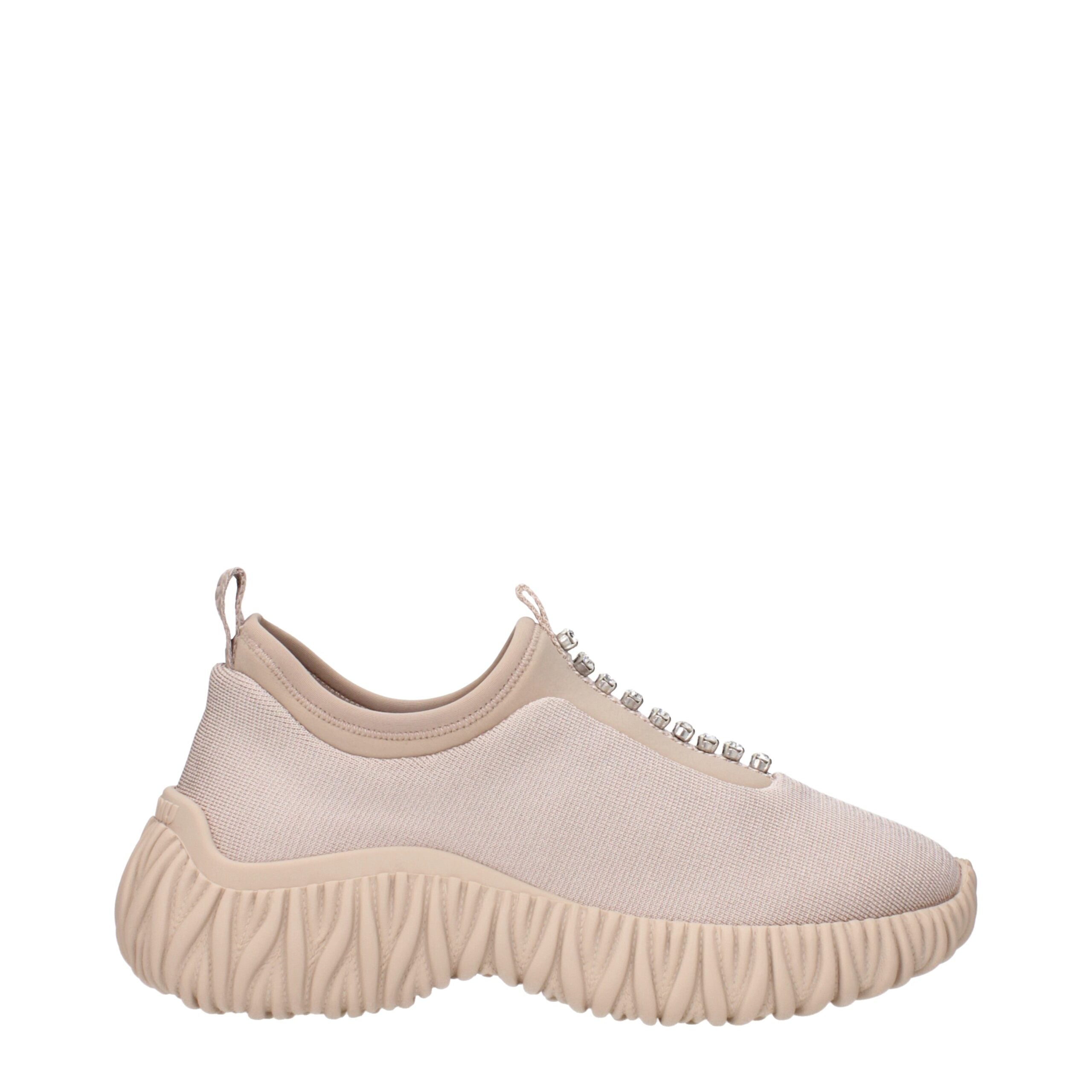 Beige Fabric Sneakers - ventzia