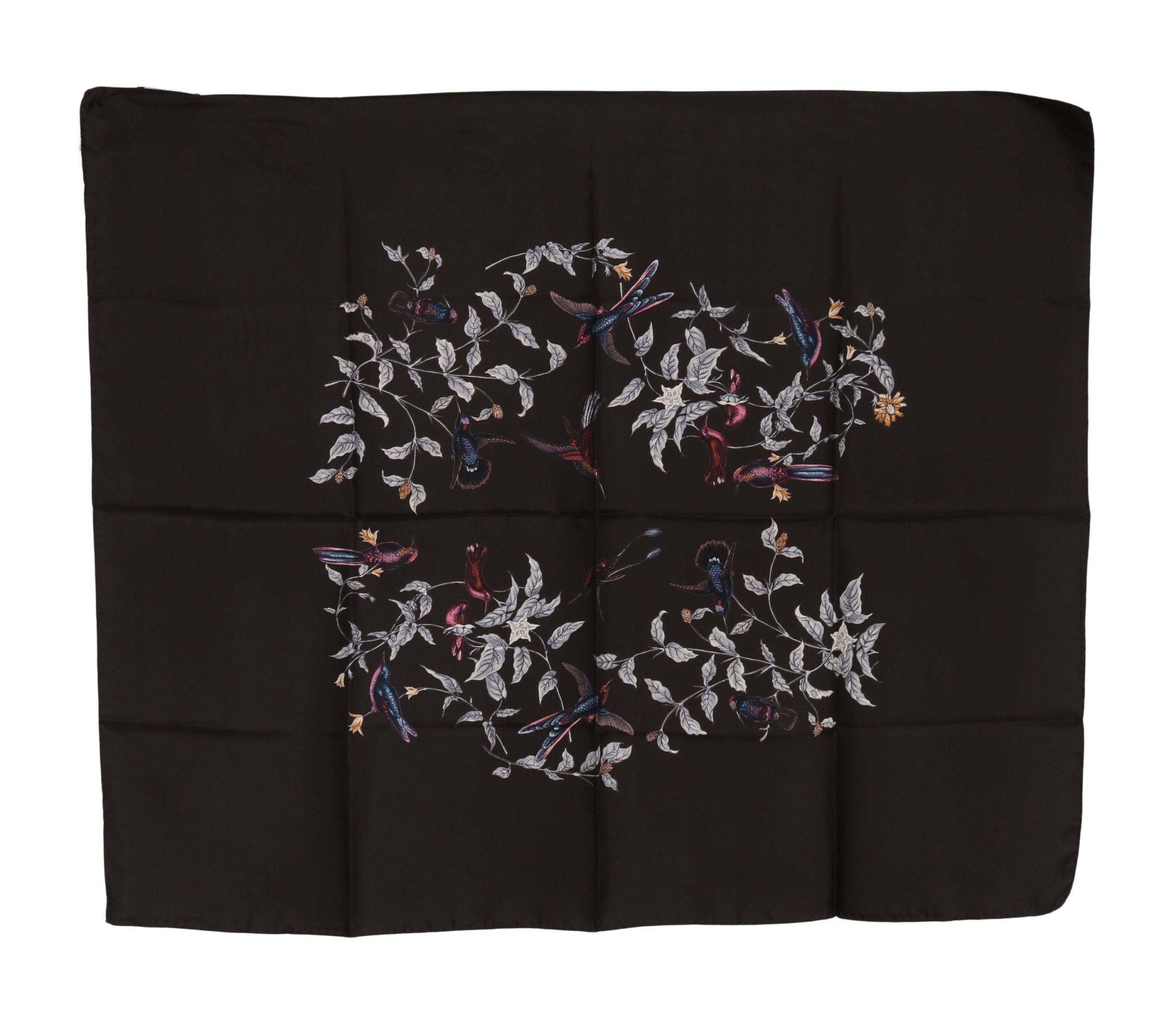 Elegant Silk Scarf Wrap in Luxe Brown - ventzia