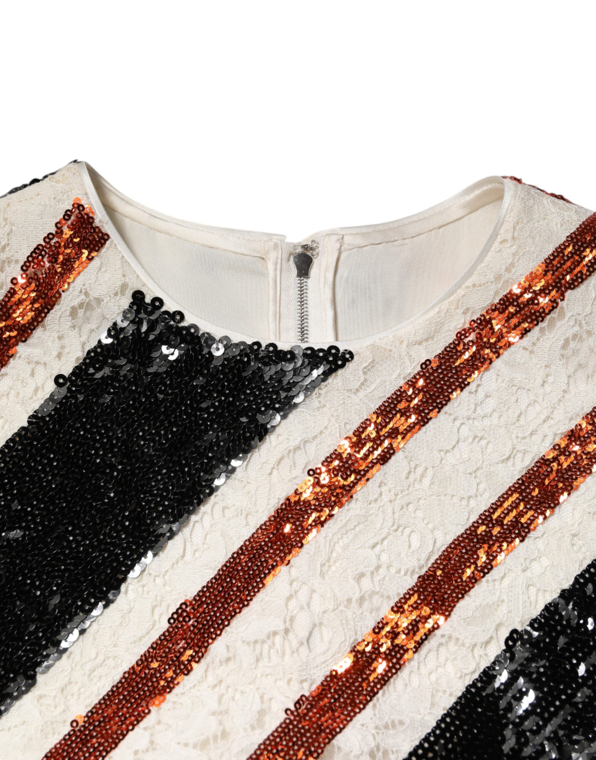 Multicolor Sequin Embellished Shift Dress - ventzia