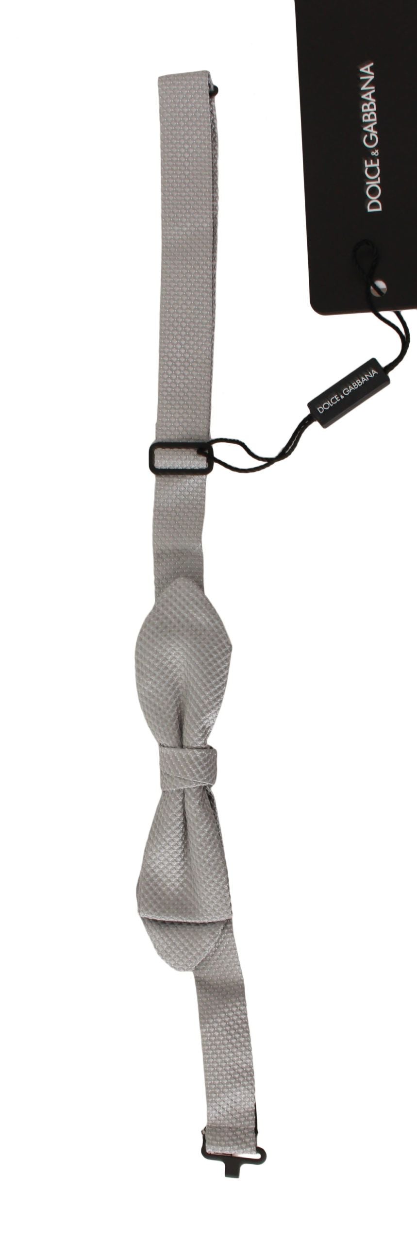 Elegant Silk Gray Bow Tie - ventzia