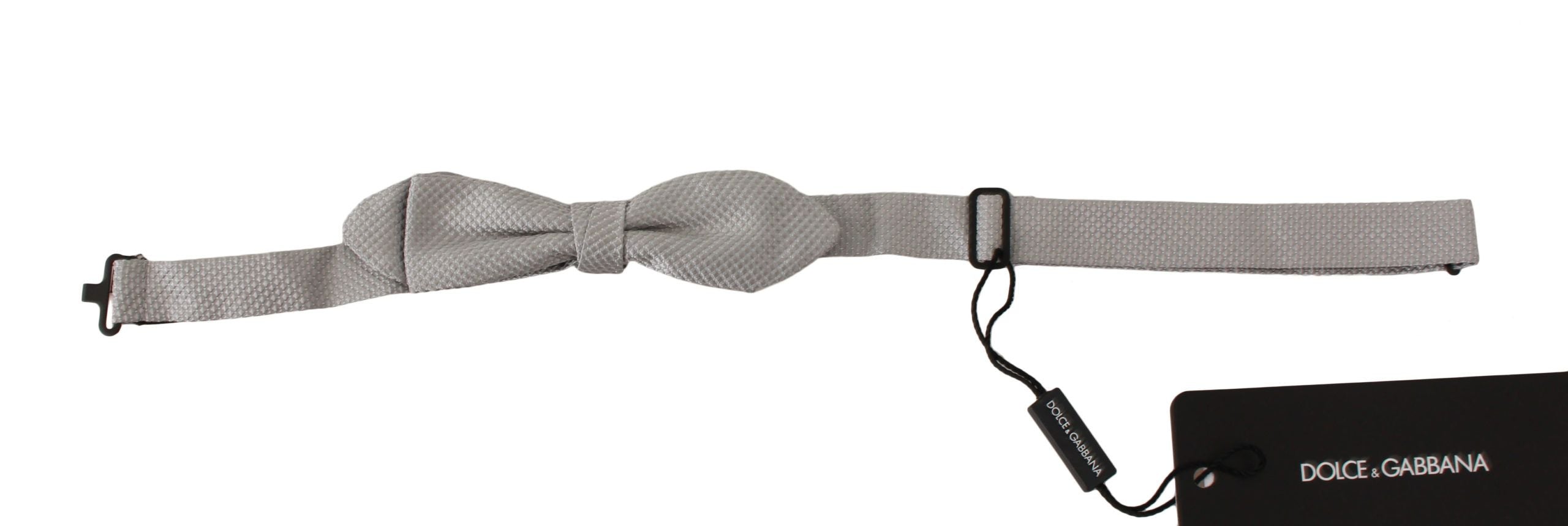 Elegant Silk Gray Bow Tie - ventzia
