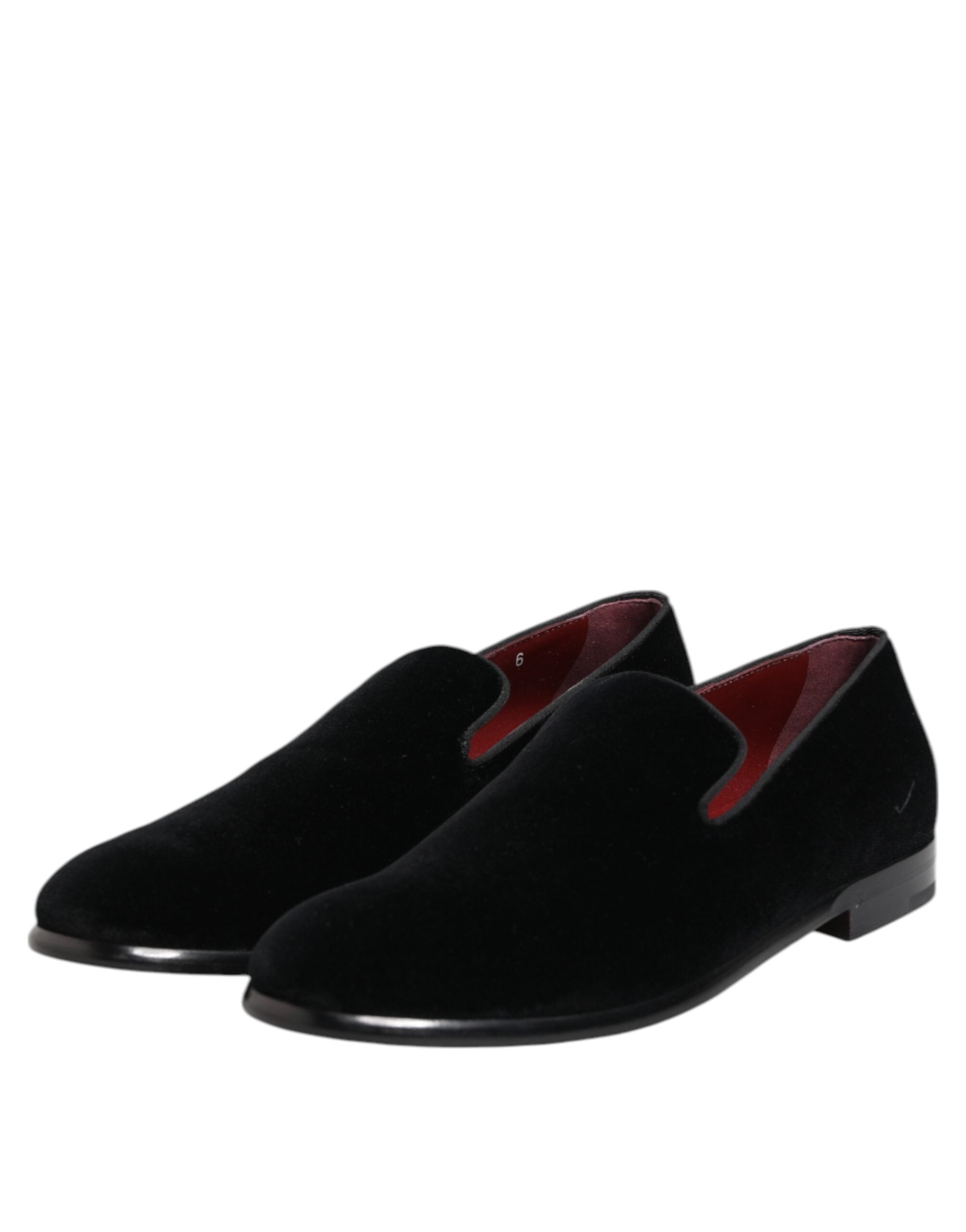 Black Velvet Loafers Formal Men Dress Shoes - ventzia