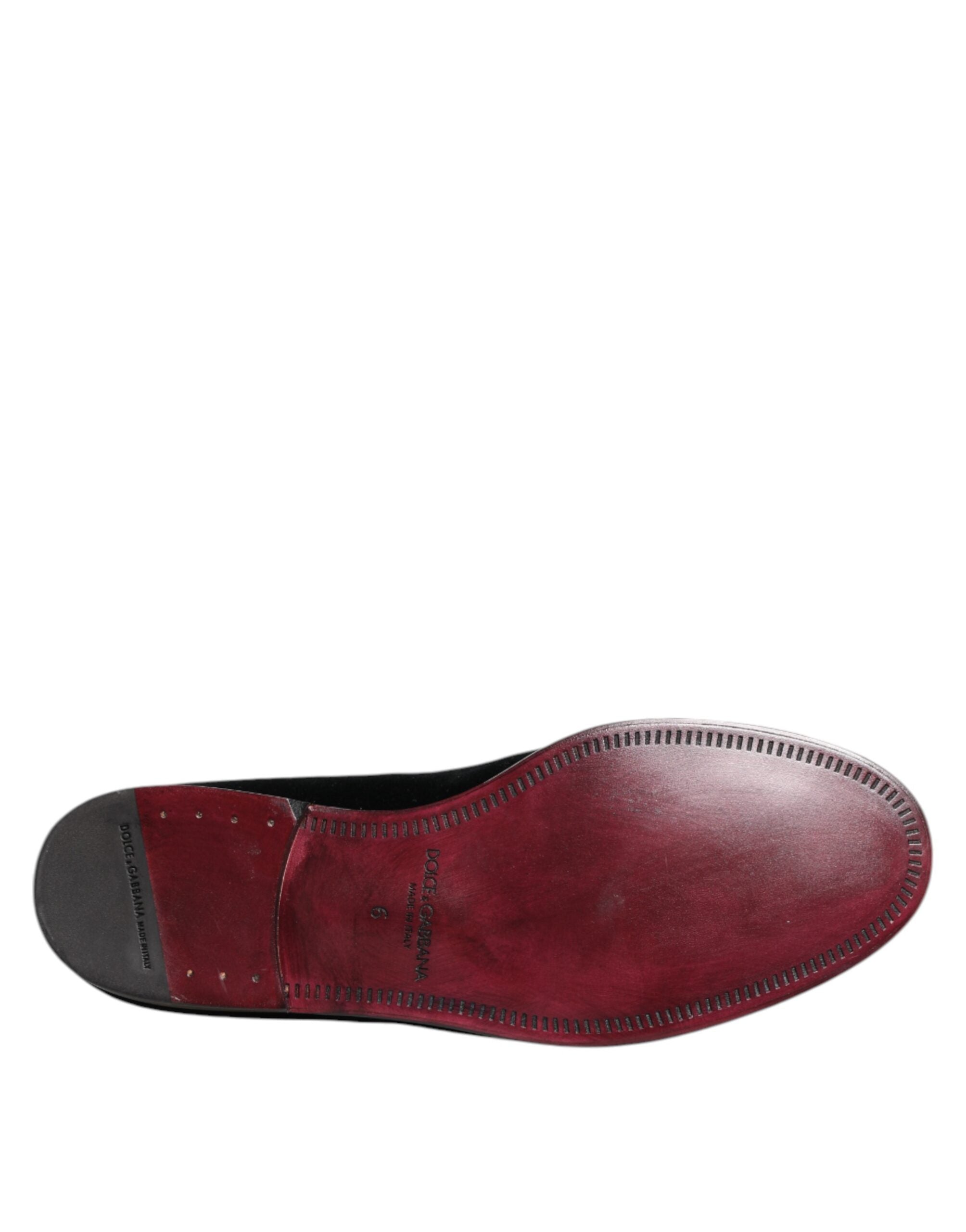 Black Velvet Loafers Formal Men Dress Shoes - ventzia