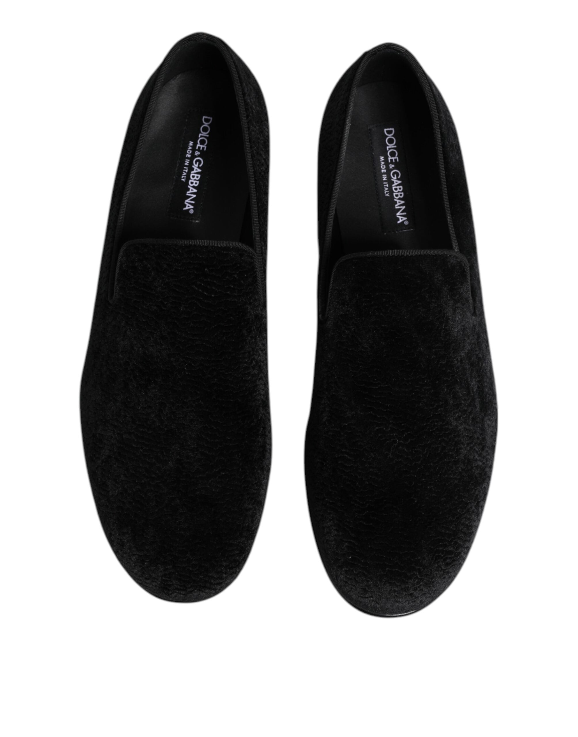 Black Jacquard Loafers Formal Men Dress Shoes - ventzia