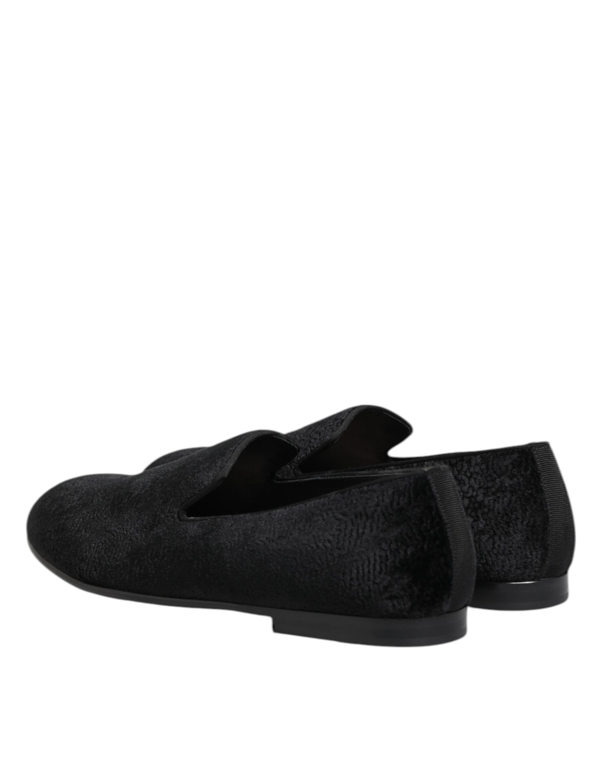 Black Jacquard Loafers Formal Men Dress Shoes - ventzia