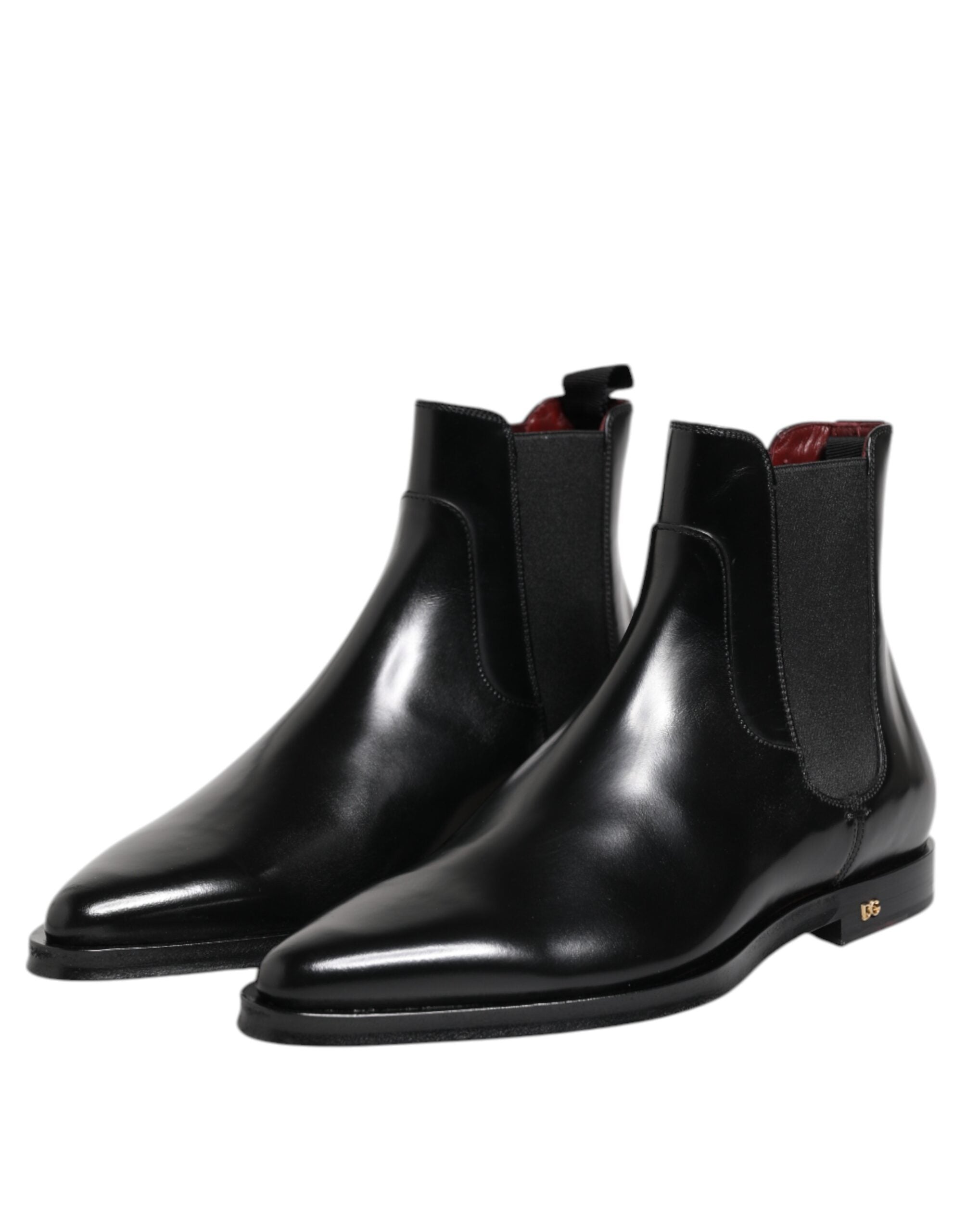 Black Leather MILLENIALS Mid Calf Boots Shoes - ventzia