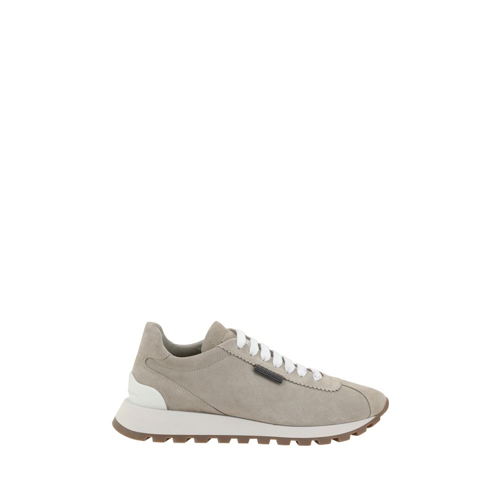 Beige Rubber Platform Sneakers - ventzia