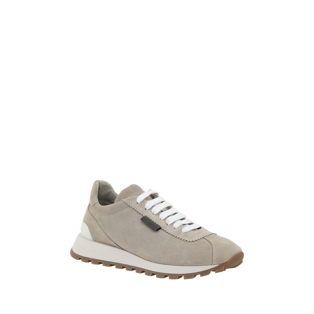 Beige Rubber Platform Sneakers - ventzia