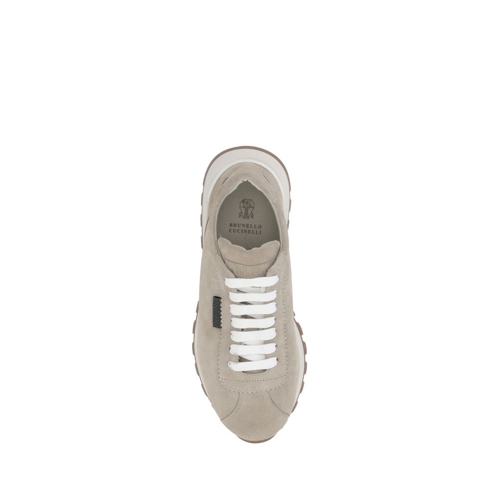 Beige Rubber Platform Sneakers - ventzia