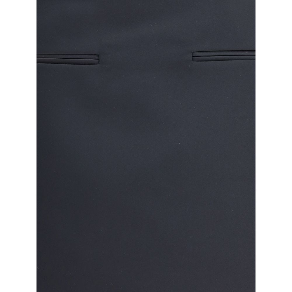 Black Polyester Mini Skirt - ventzia