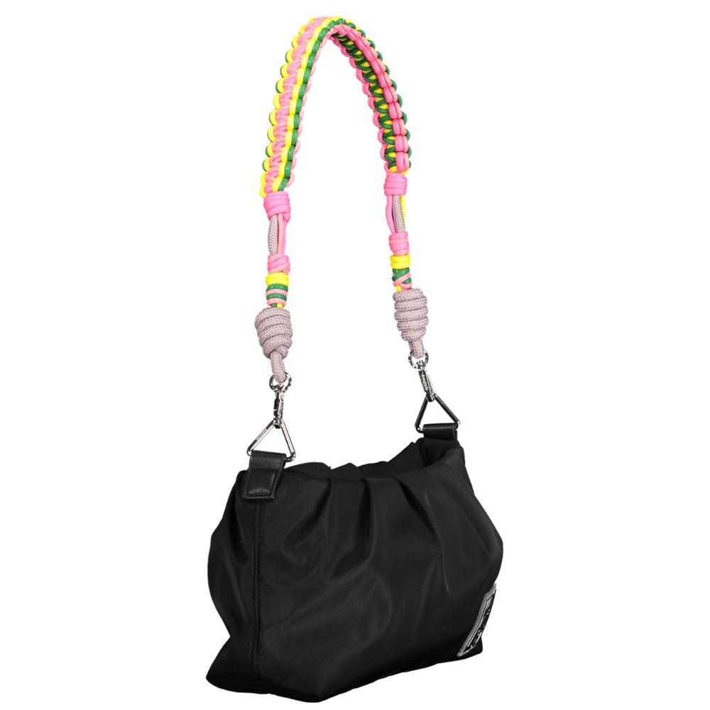 Black Polyester Handbag - ventzia