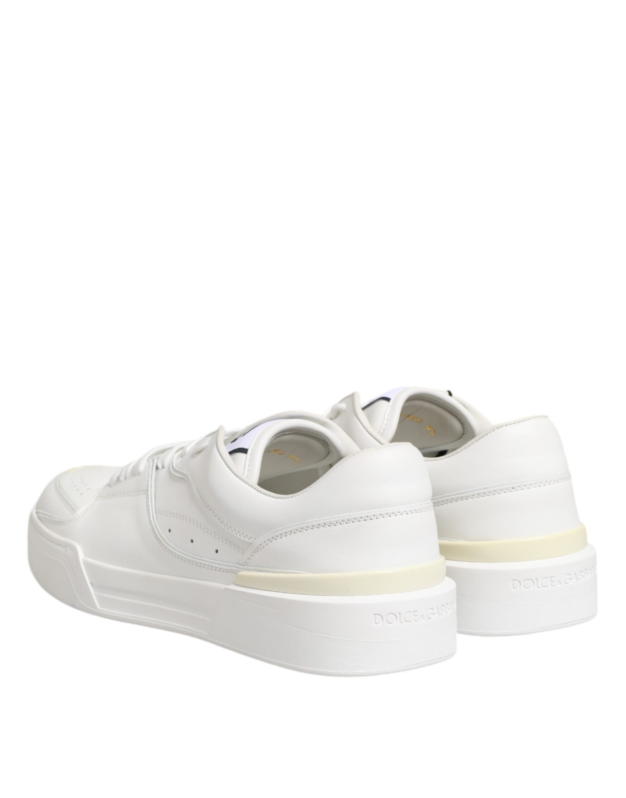 White Miami Leather Low Top Sneakers Shoes - ventzia