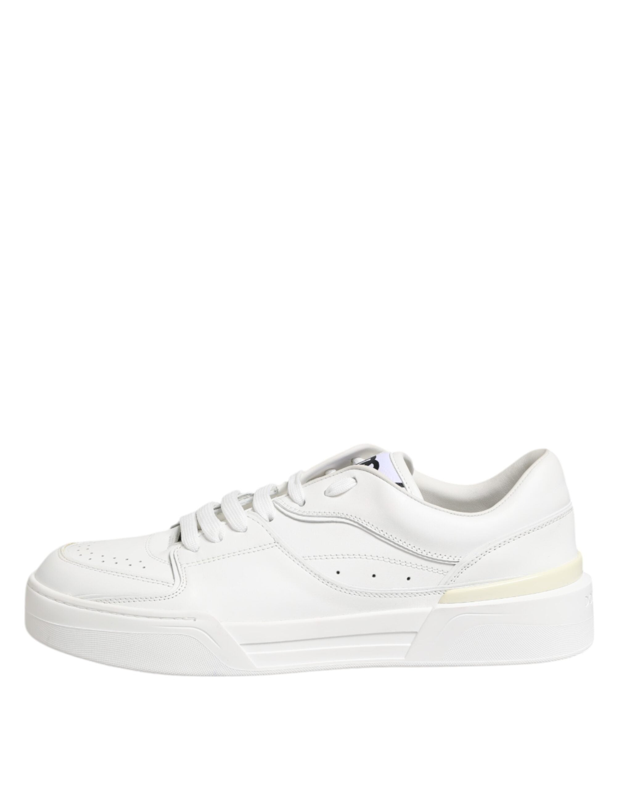 White Miami Leather Low Top Sneakers Shoes - ventzia