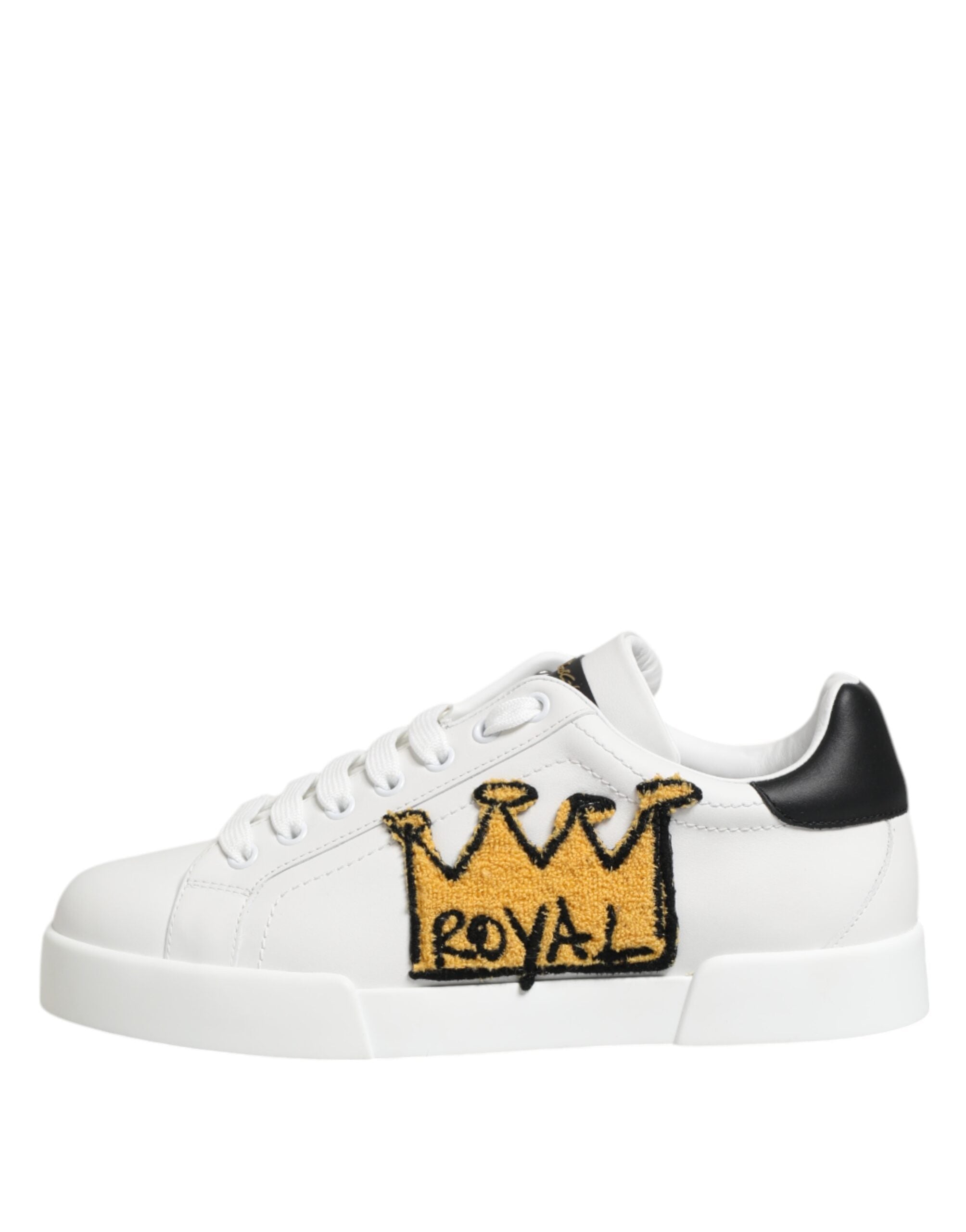 White Crown Patch Portofino Men Sneakers Shoes - ventzia