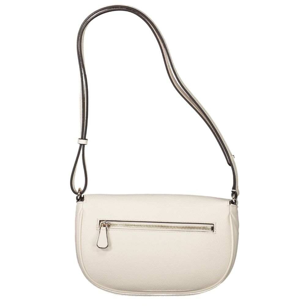 Bianco Polyurethane Women Handbag - ventzia