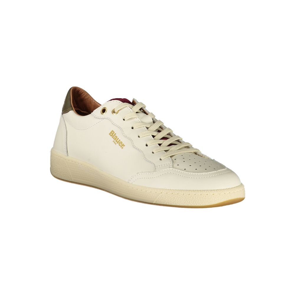 Bianco Polyurethane Men Sneaker - ventzia