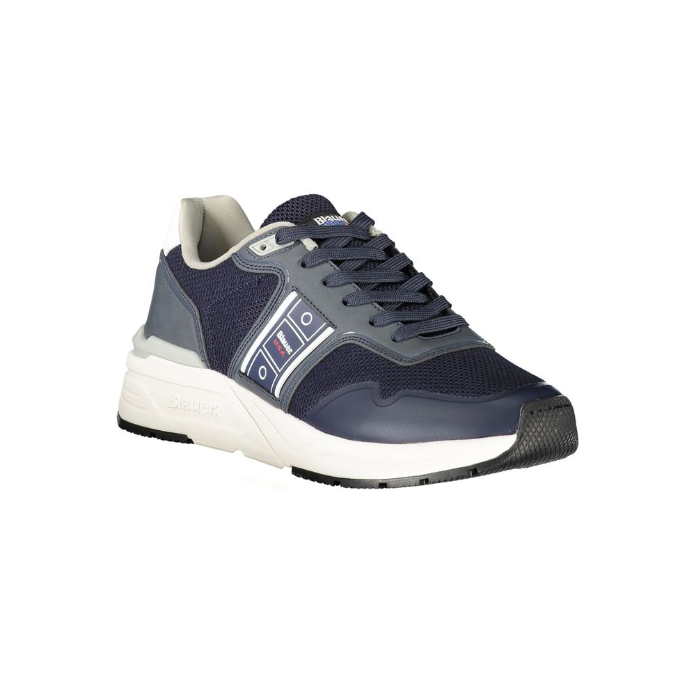 Blu Polyester Men Sneaker - ventzia