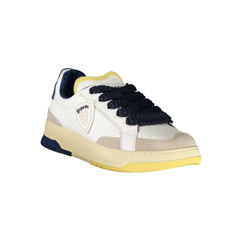 Bianco Poliuretano Men Sneaker - ventzia
