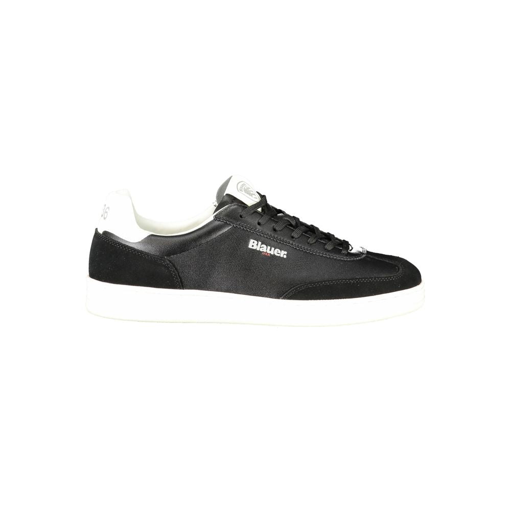 Black Polyurethane Men's Sneaker - ventzia