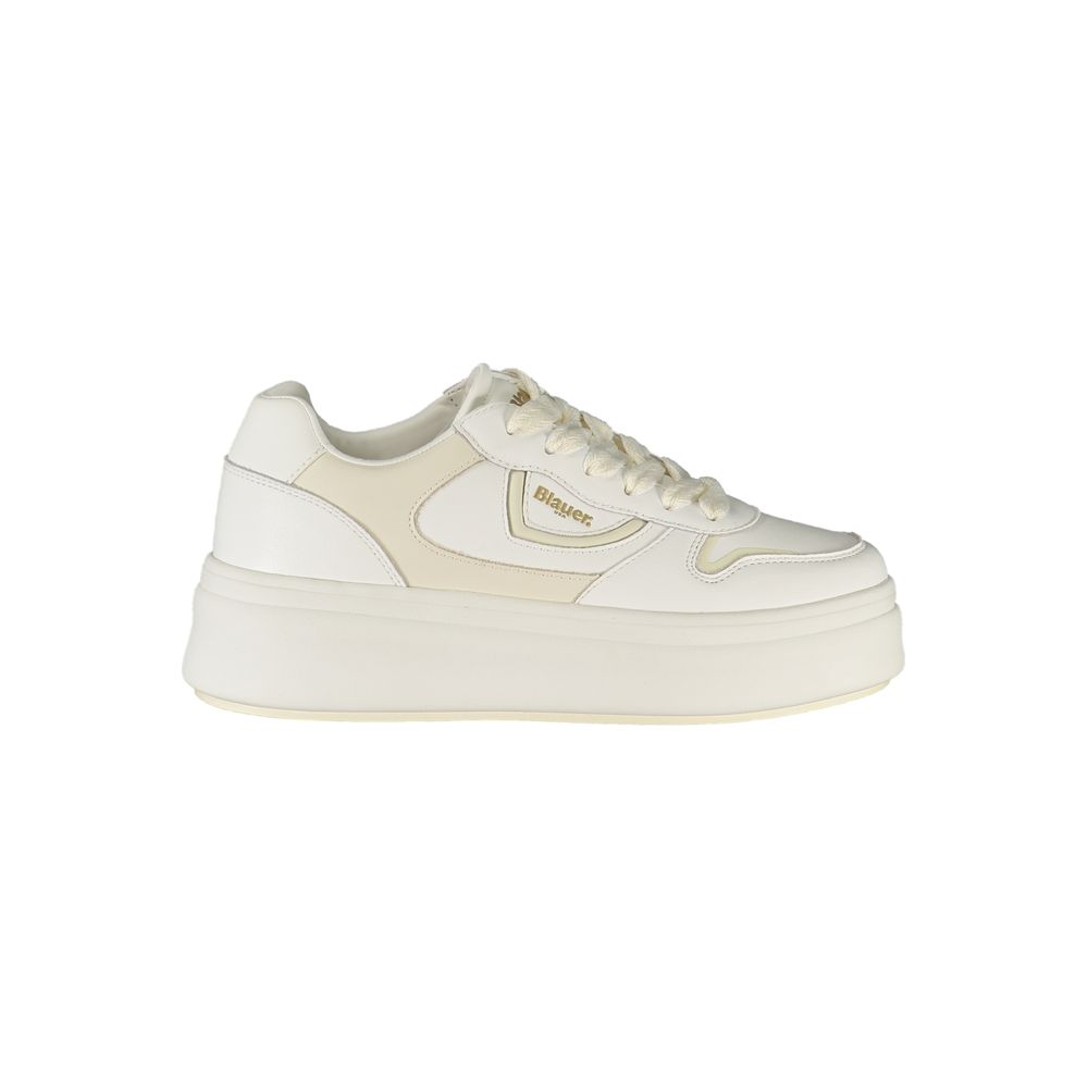 White Polyester Sneaker