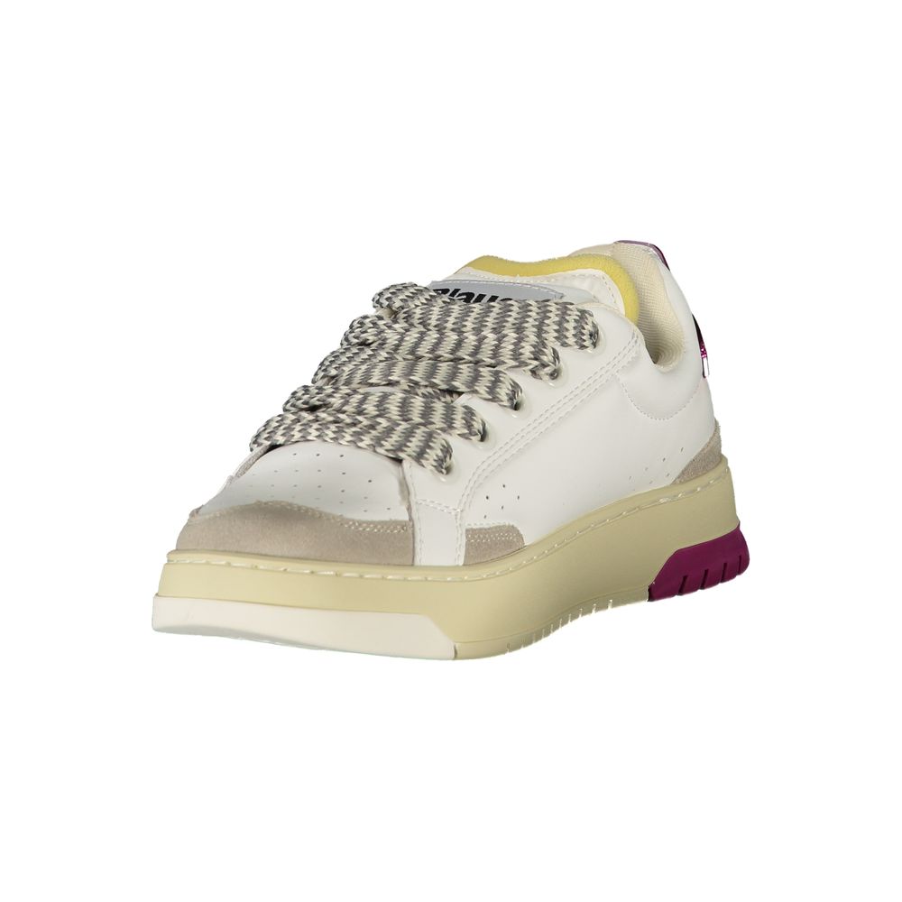 White Polyester Sneaker