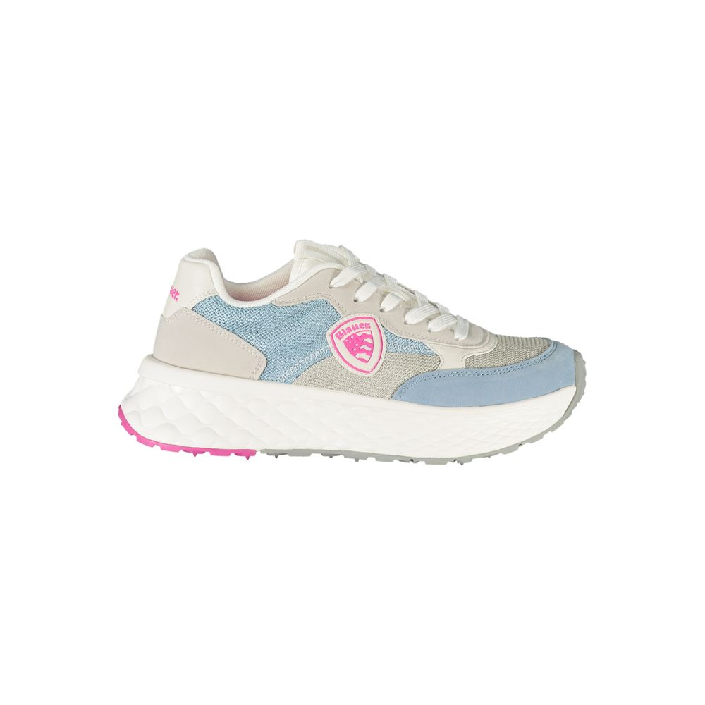 Azzurro Polyurethane Women Sneaker - ventzia