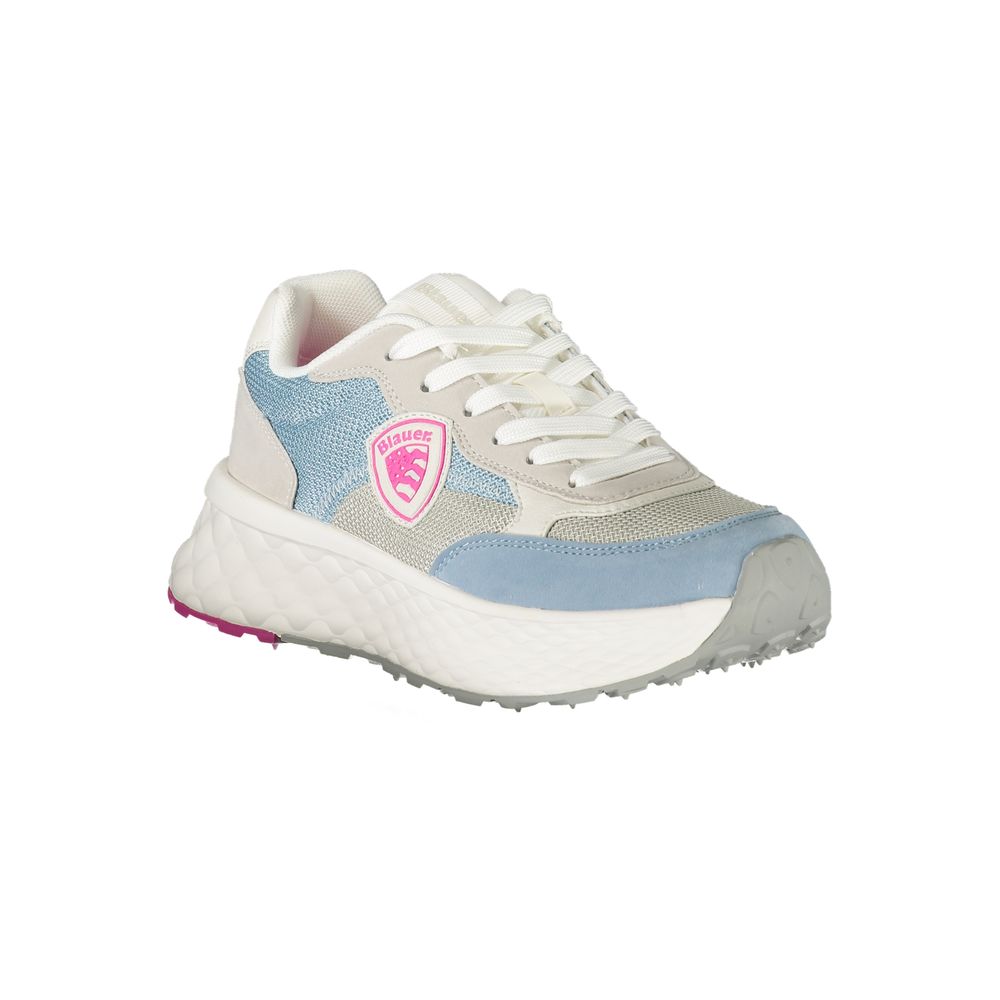 Azzurro Polyurethane Women Sneaker - ventzia