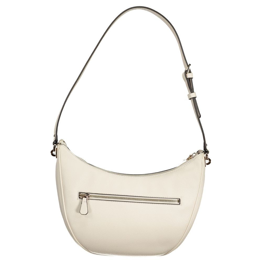 Bianco Polyurethane Women Handbag - ventzia