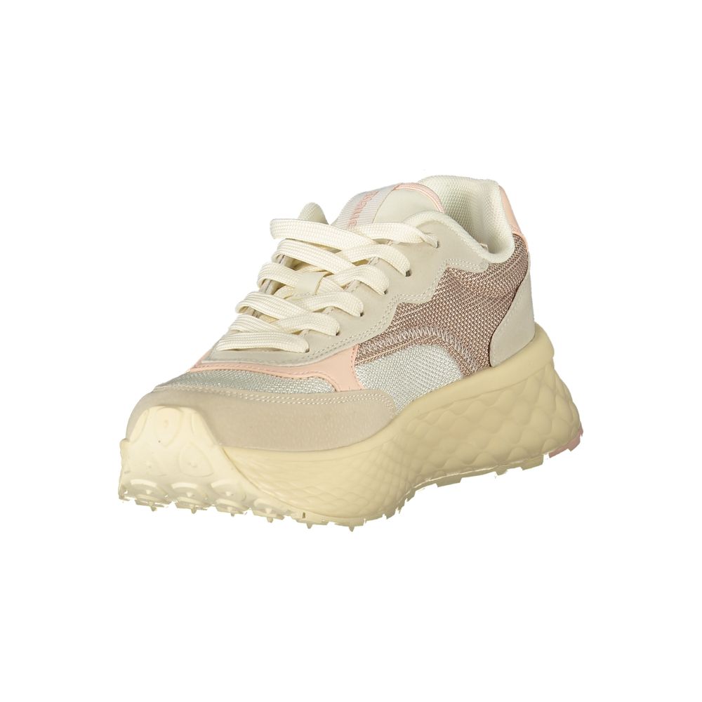 Beige Polyester Sneaker