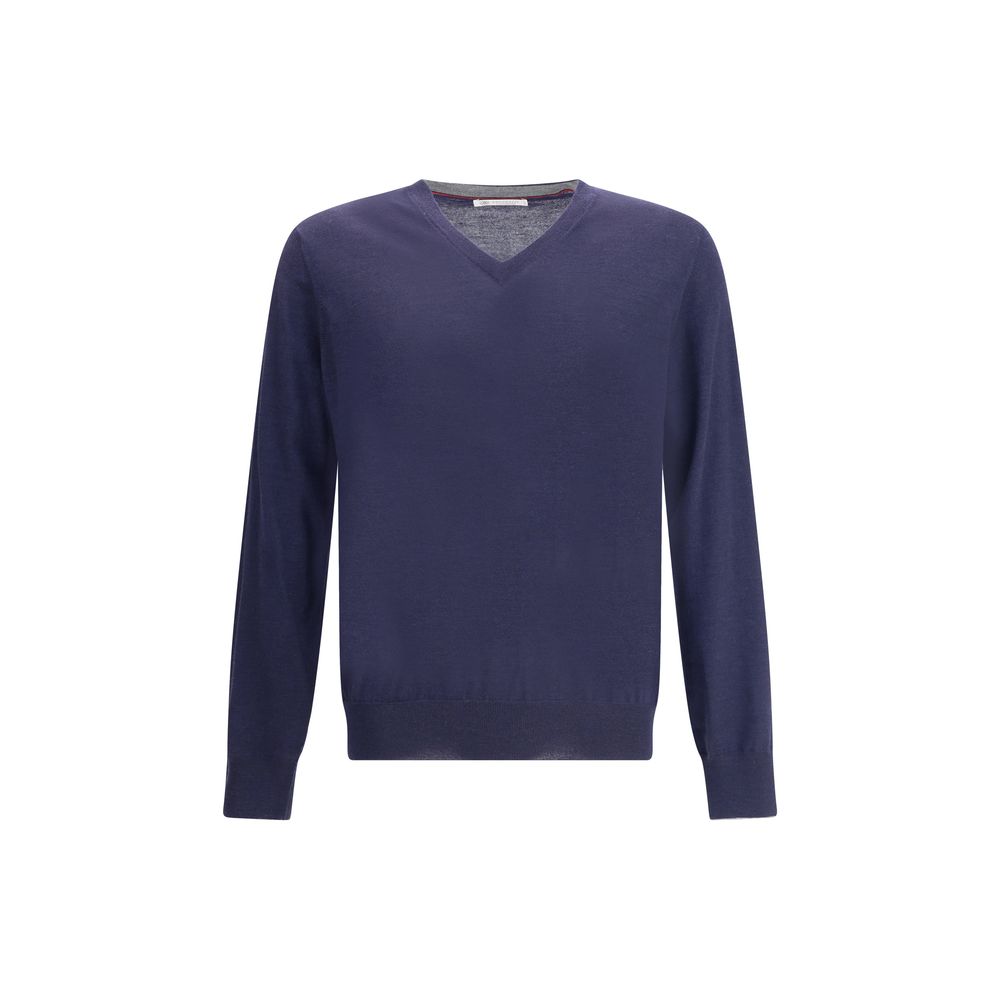 Blue Cashmere Cashmere Sweater - ventzia