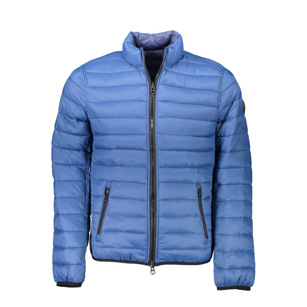 Blue Nylon Men Jacket - ventzia
