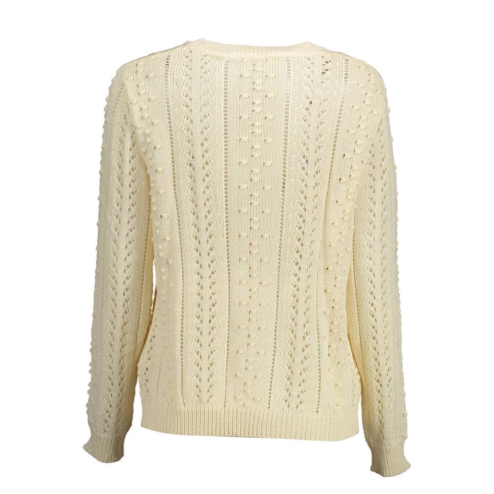 White Polyester Sweater - ventzia