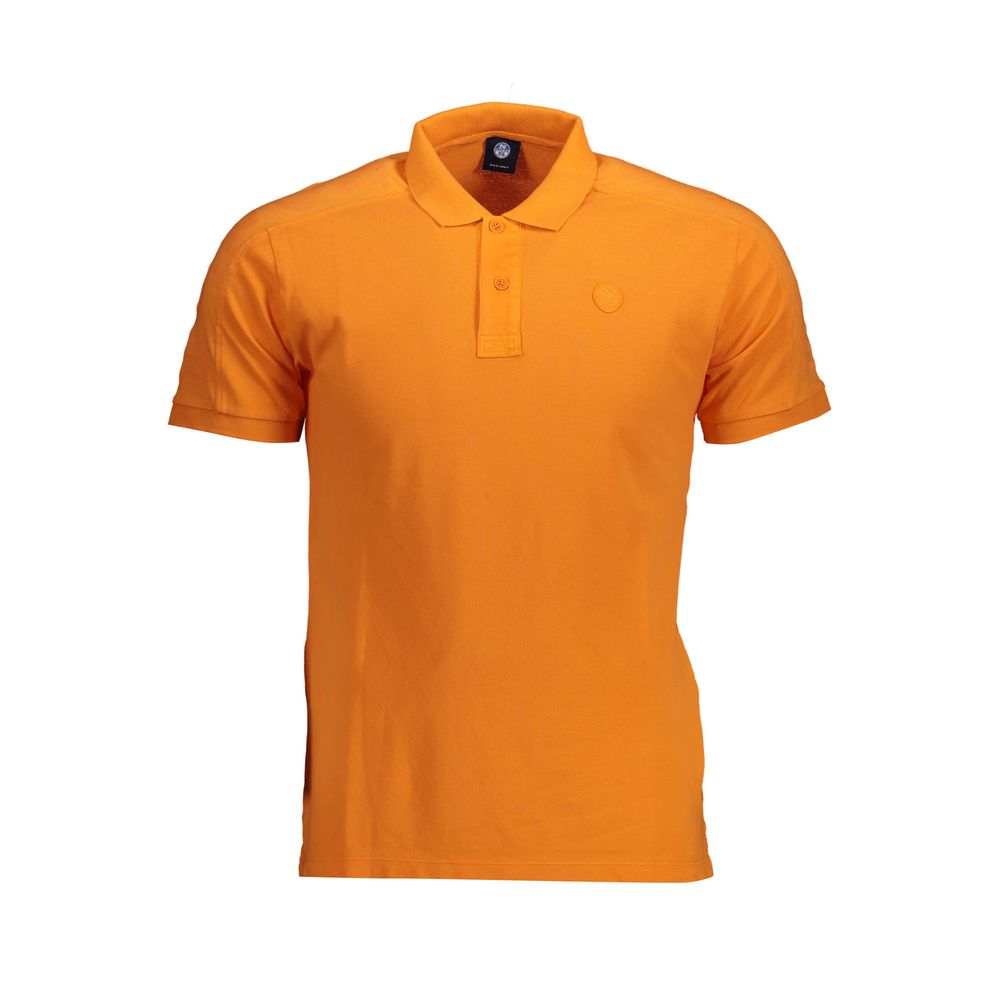 Orange Cotton Polo Shirt - ventzia