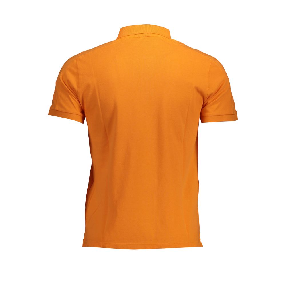 Orange Cotton Polo Shirt - ventzia