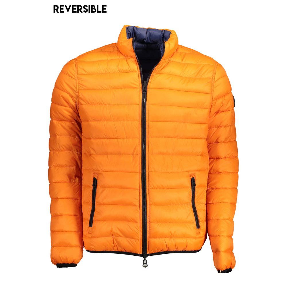 Orange Nylon Jackets & Coat - ventzia
