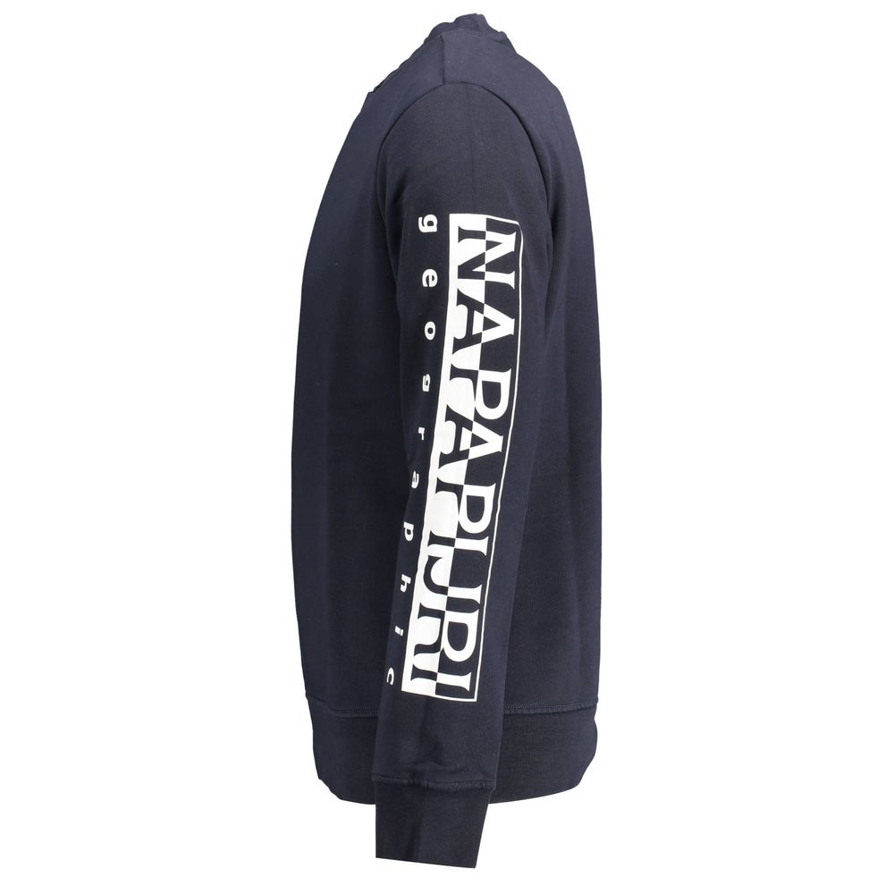 Blue Cotton Men's Sweatshirt